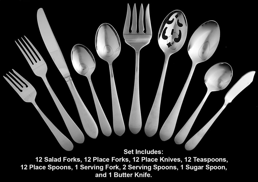 Ridgefield (Stainless, Satin) 65 Piece Set & Caddy by International Silver-1