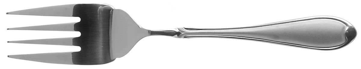 Sumerset-Frosted (Stainless) Large Solid Cold Meat Serving Fork by International Silver-1