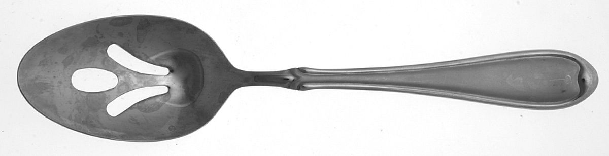 Sumerset-Frosted (Stainless) Pierced Tablespoon (Serving Spoon) by International Silver-1
