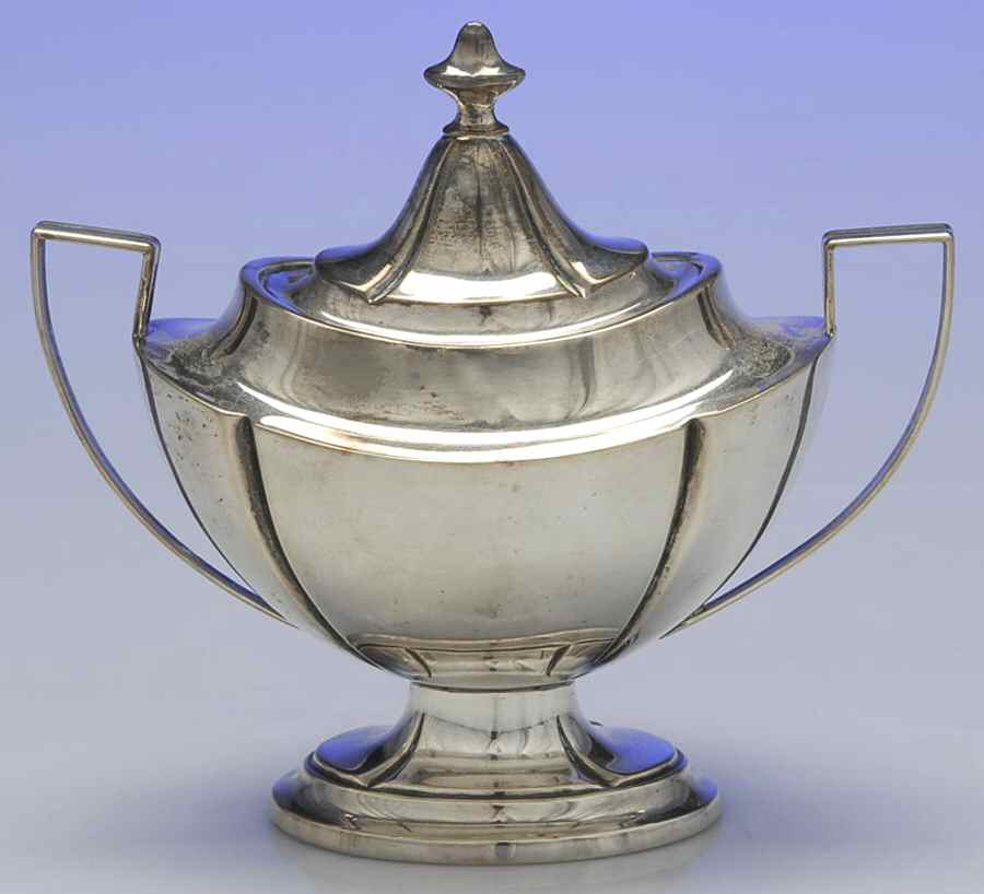 C301 (Sterling, Hollowware, Plain) Sugar Bowl & Lid by International Silver-1