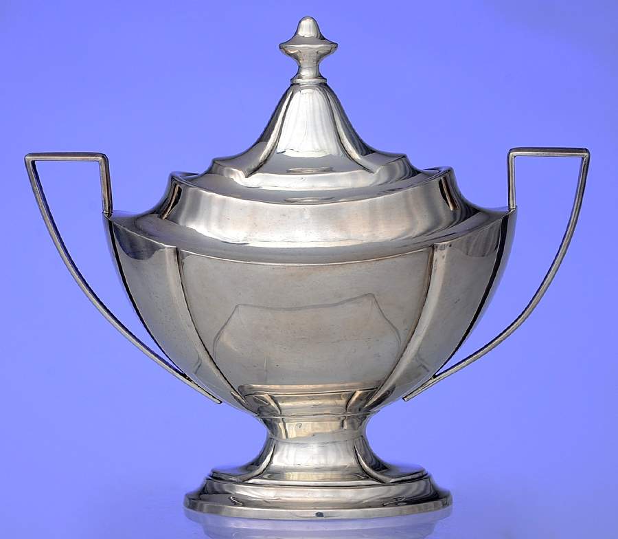 C301 (Sterling, Hollowware, Plain) Sugar Bowl & Lid by International Silver-1
