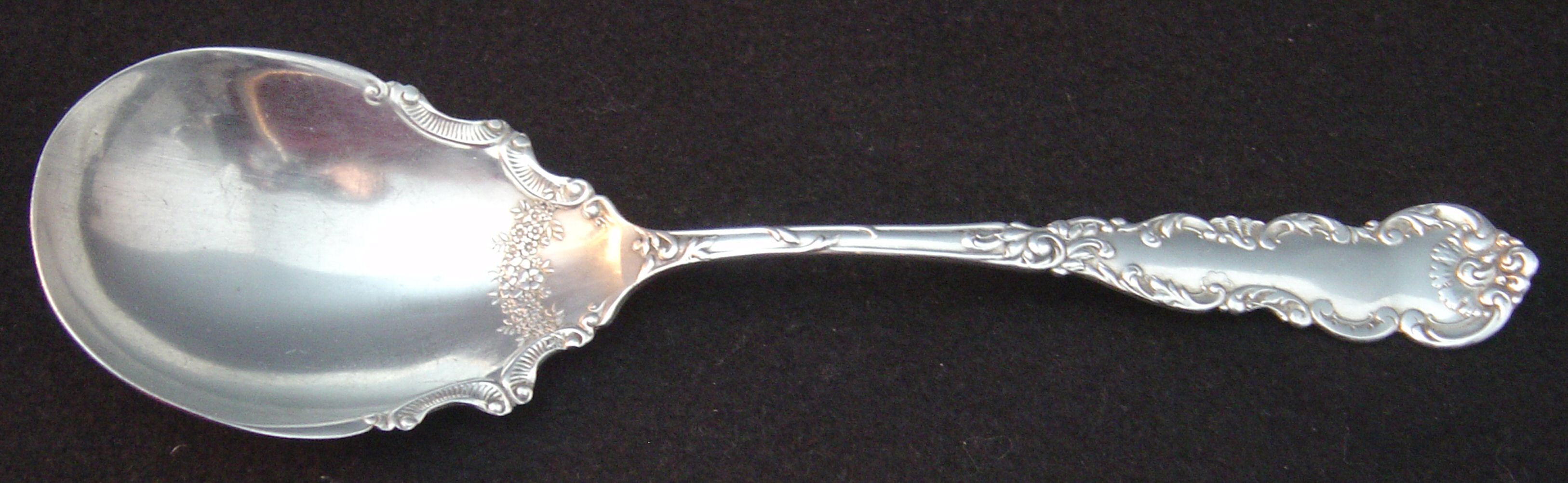 INS490 (Sterling) Solid Smooth Casserole Spoon by International Silver-1
