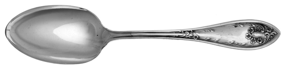 New England Silver Three (Silverplate) Tablespoon (Serving Spoon) by International Silver-1