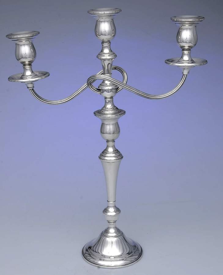 N324-1 (Sterling, Hollowware) Weighted 3 Light Candelabra by International Silver-1