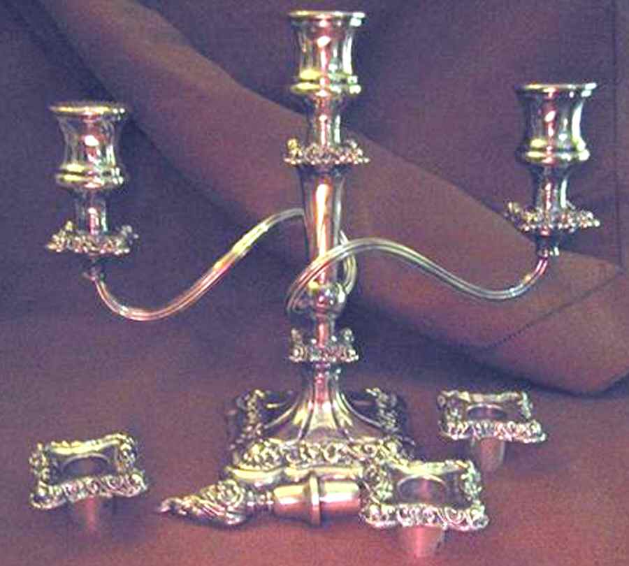 502 (Silverplate, Hollowware) Large 3 Light Candelabra by International Silver-1