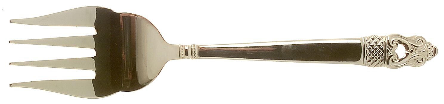 Sophia (Gold Electroplate) Medium Solid Cold Meat Serving Fork by International Silver-1