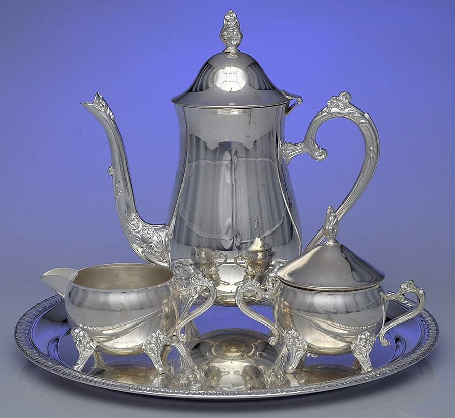 1991 (Silverplate, Hollowware) (4 Pc) Coffee Set (PCP, PCR, PSU, RT12) by International Silver-1