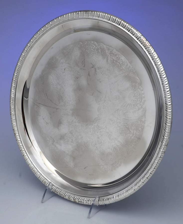1991 (Silverplate, Hollowware) 12" Round Tray by International Silver-1