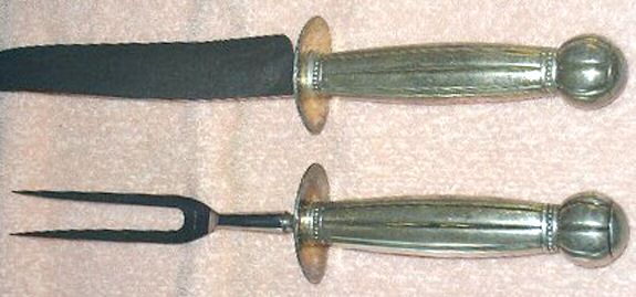 INS496 (Silverplate) Large 2-Piece Roast Carving Set w/Stainless Blade by International Silver-1
