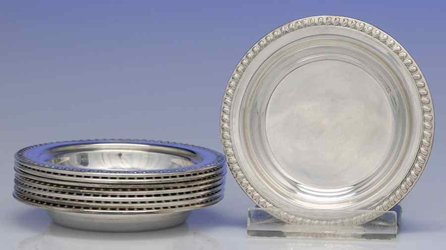 S62 (Sterling, Hollowware) Butter Pat - Set of 8 by International Silver-1