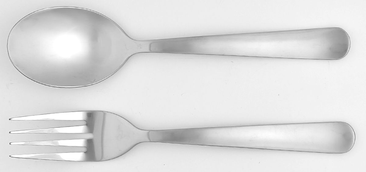 Dragon (Stainless) (2 Pc) Solid Salad Set by Ikea Flatware-1