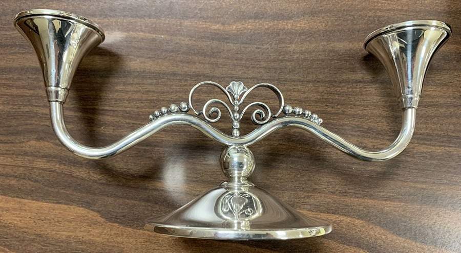 14448 (Sterling, Hollowware) Weighted 2 Light Candelabra by International Silver-1