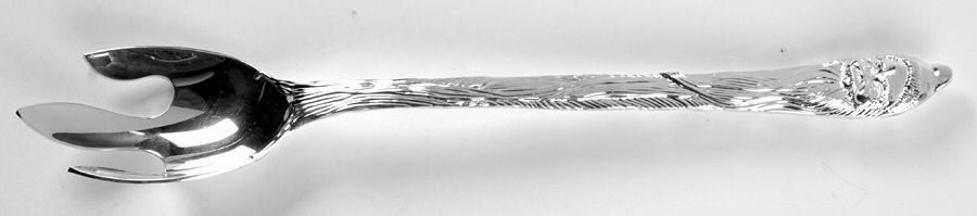 International Christmas (Silverplate, Hollowware) Solid Salad Serving Fork by International Silver-1