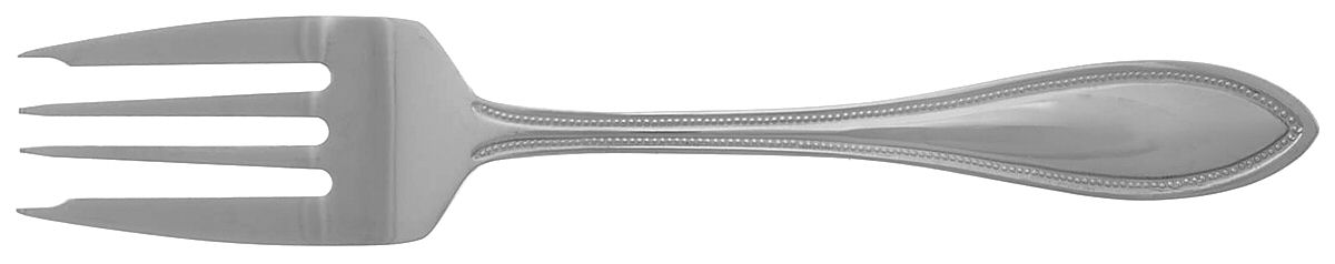 American Bead (Stainless, 18-0) Large Solid Cold Meat Serving Fork by International Silver-1