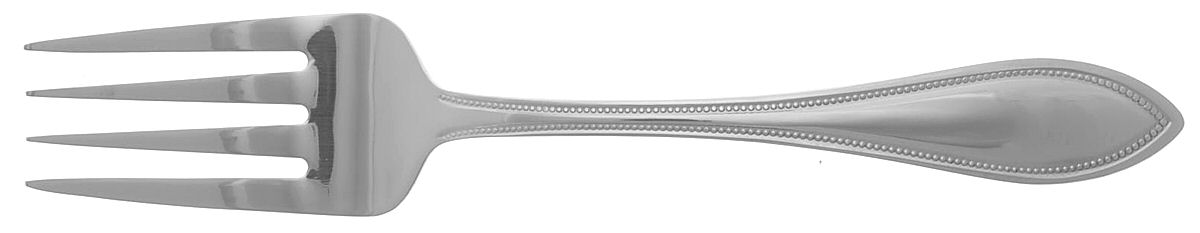 American Bead (Stainless, 18-0) Large Solid Cold Meat Serving Fork by International Silver-1