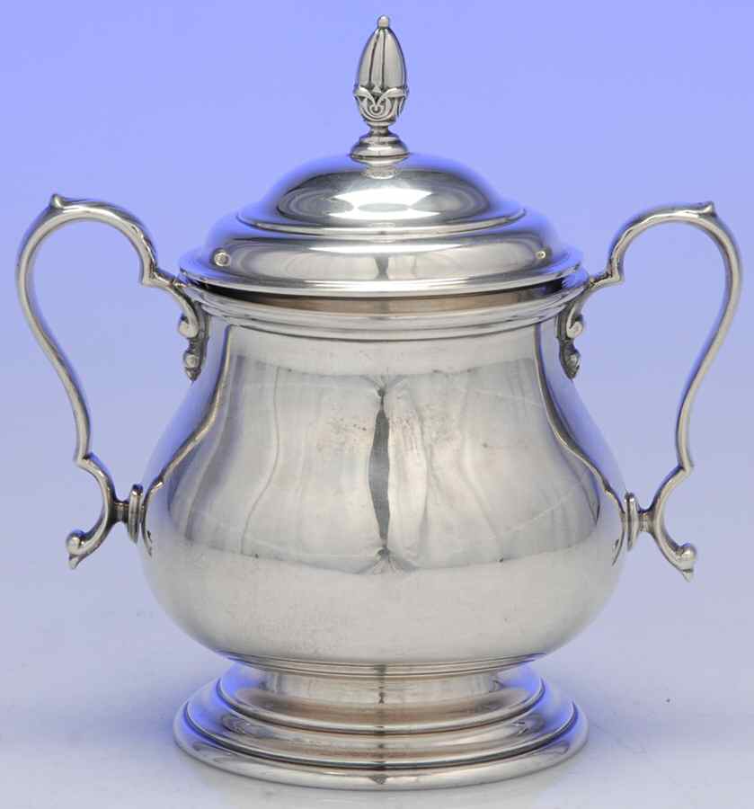 C348 (Sterling, Hollowware) Sugar Bowl & Lid by International Silver-1