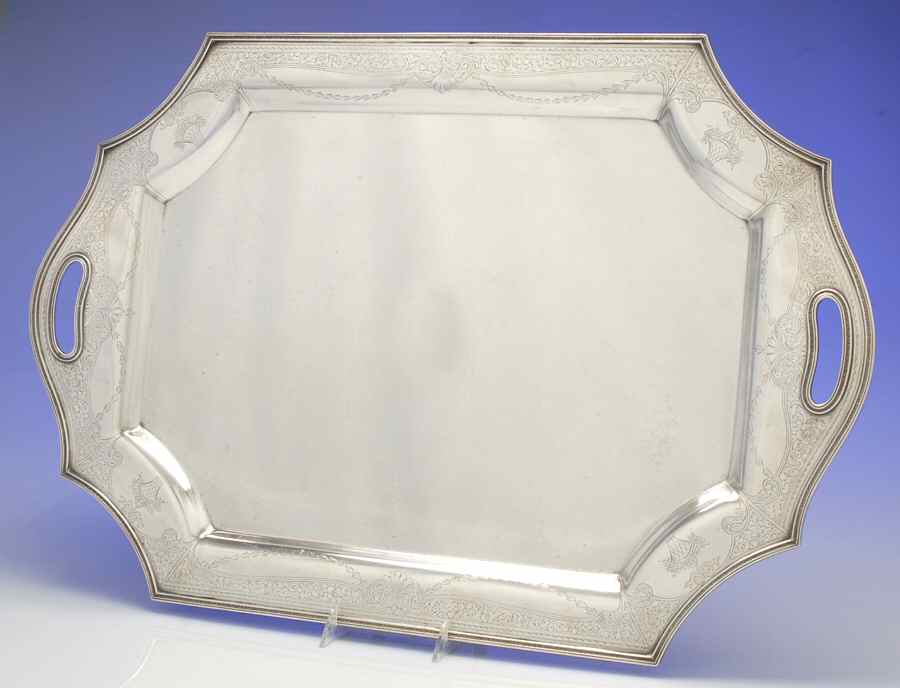 2307 (Sterling, Hollowware) Large Waiter Tray by International Silver-1
