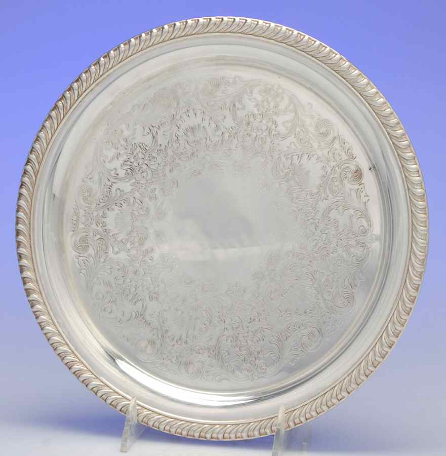871 (Silverplate, Hollowware) 10" Round Tray by International Silver-1