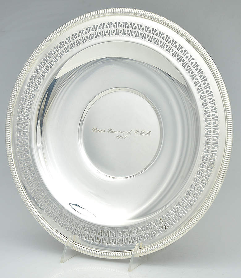 4372G (Silverlate, Hollowware) 12" Pierced Round Tray by International Silver-1