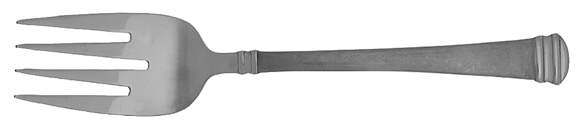 Riverton Frosted (Stainless) Medium Solid Cold Meat Serving Fork by International Silver-1