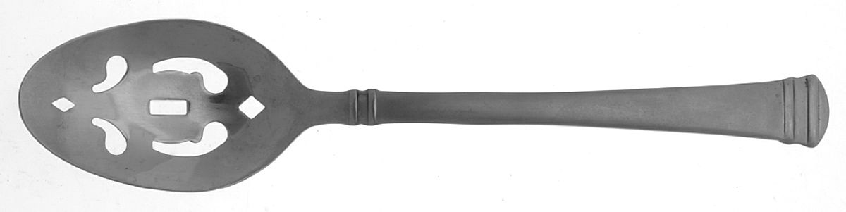 Riverton Frosted (Stainless) Pierced Tablespoon (Serving Spoon) by International Silver-1