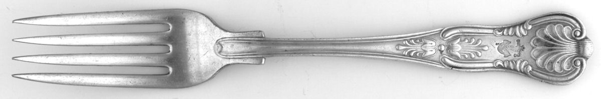 Naval (Silverplate, Kings Design) Fork by International Silver-1