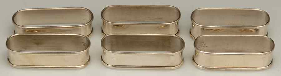 N141 (Sterling, Hollowware) Napkin Ring - Set of 6 by International Silver-1