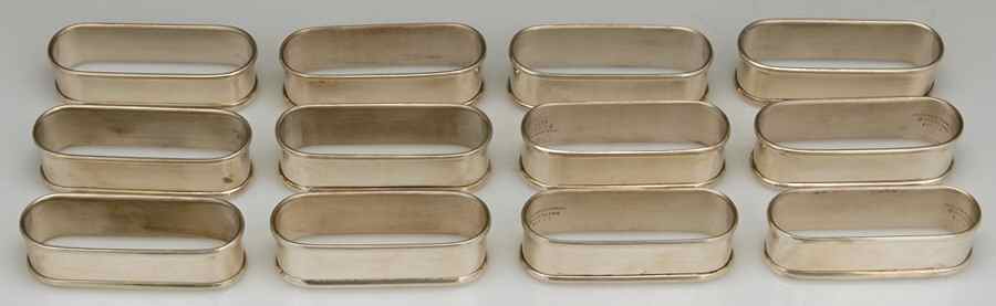 N141 (Sterling, Hollowware) Napkin Ring - Set of 12 by International Silver-1