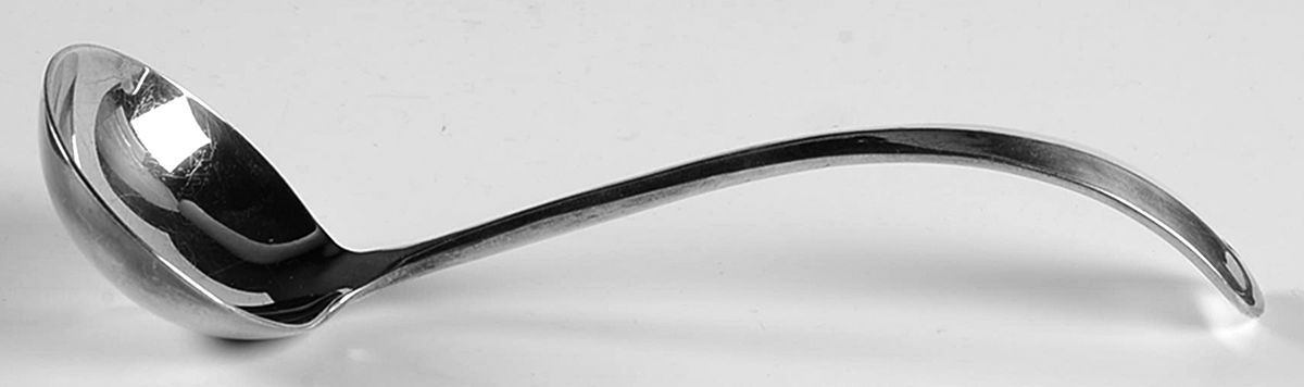 Queen Anne (Silverplate) Solid Gravy Ladle by Israel Freeman & Son Ltd-1