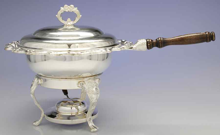 Lauren (Silverplate, Hollowware) Chafing Dish W/Lid, Burner & Stand by International Silver-1