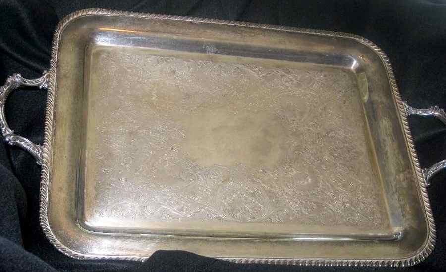 890 (Silverplate, Hollowware) Large Waiter Tray by International Silver-1