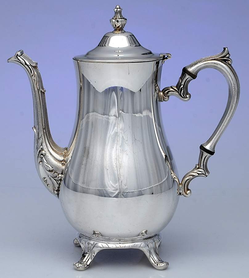 73-19 (Silverplate, Hollowware) Silverplate Coffee Pot by International Silver-1
