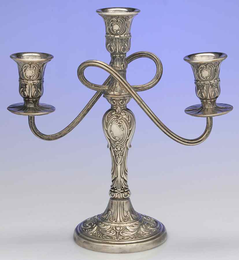 316 (Silverplate, Hollowware) 10" 3 Light Candleabra by International Silver-1