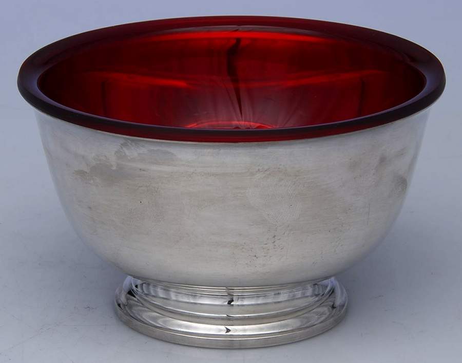 Paul Revere Bowl (Silverplate) 5" Paul Revere Bowl & Plastic Liner by International Silver-1