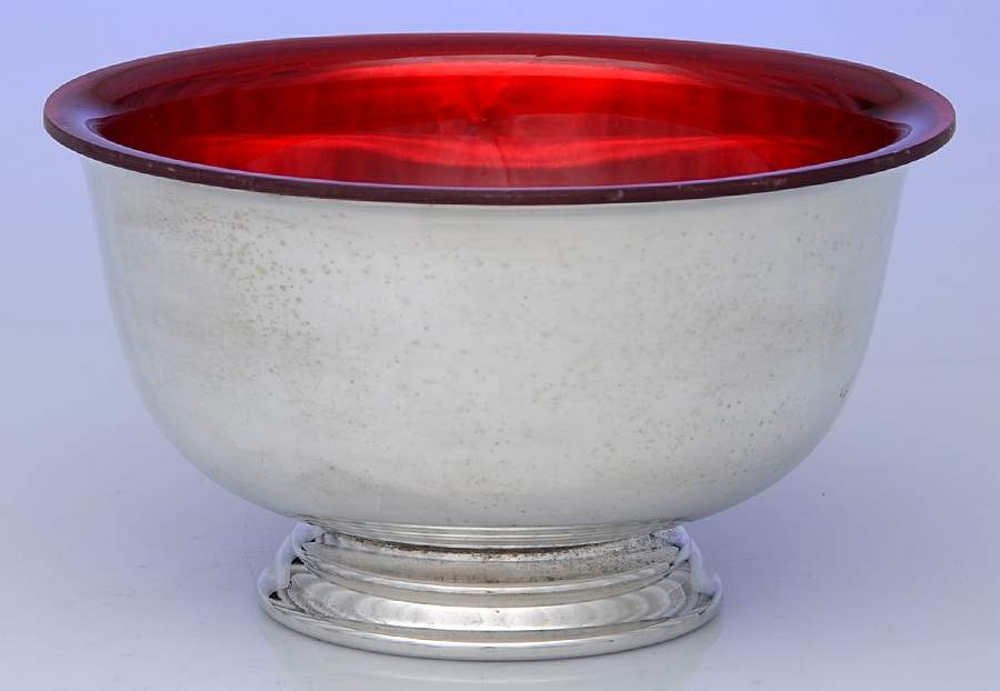 Paul Revere Bowl (Silverplate) 7" Paul Revere Bowl & Plastic Liner by International Silver-1