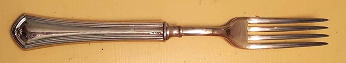 INS532 (Sterling) Hollow Handle Fork, Sterling Hndle, Slvplt Tine by International Silver-1