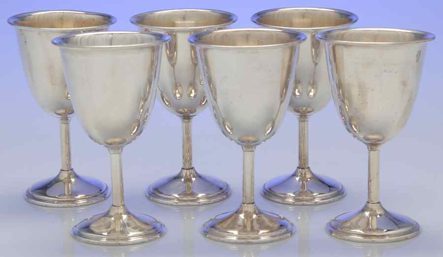P63 (Sterling, Hollowware) Water Goblet - Set of 6 by International Silver-1