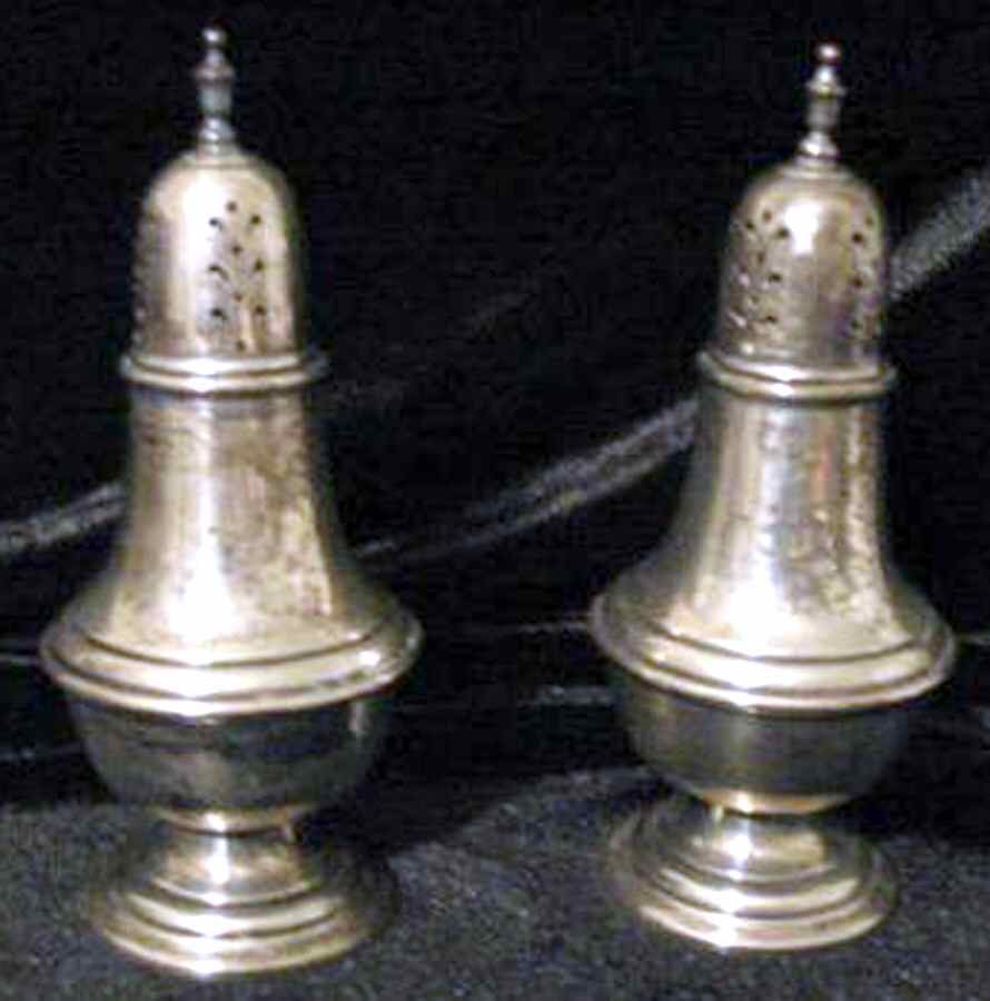 S106-1 (Sterling, Hollowware) Salt and Pepper Set by International Silver-1
