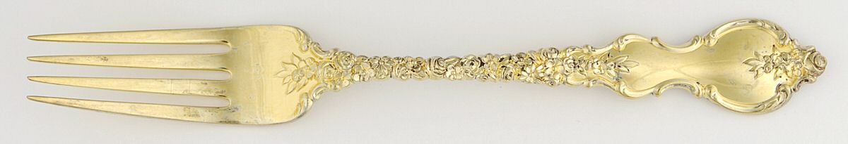 Du Barry (Sterling, Gold Vermeil) Fork by International Silver-1