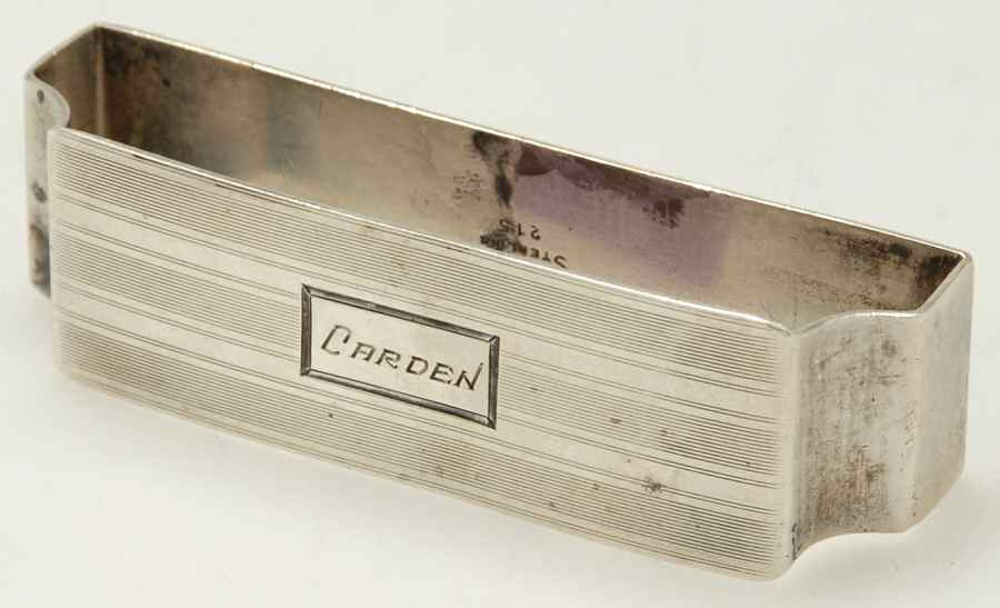 215 (Sterling, Hollowware) Oblong Napkin Ring by International Silver-1