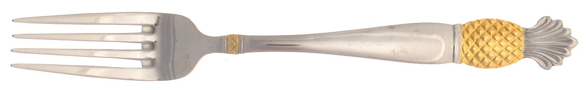 Gold Accent Pineapple (Stainless) Fork by International Silver-1