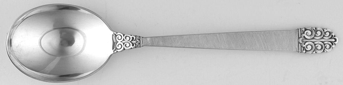 Northern Lights (Sterling, 1946, Burnished) Round Bowl Soup Spoon (Cream Soup) by International Silver-1
