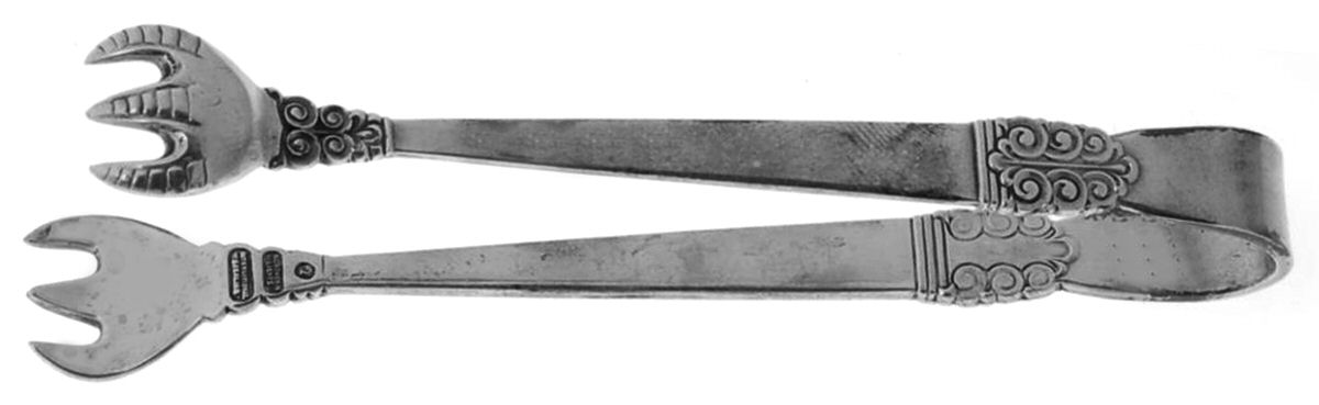 Northern Lights (Sterling, 1946, Burnished) Sugar Tongs by International Silver-1