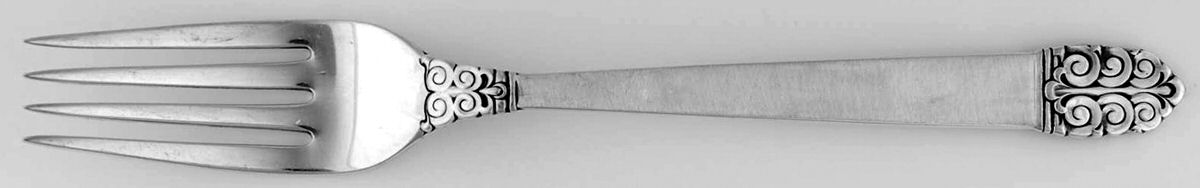 Northern Lights (Sterling, 1946, Burnished) Fork by International Silver-1