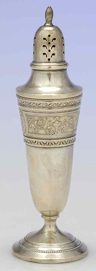 Wedgwood (Sterling, Hollowware, Beaded Base) Salt Shaker by International Silver-1
