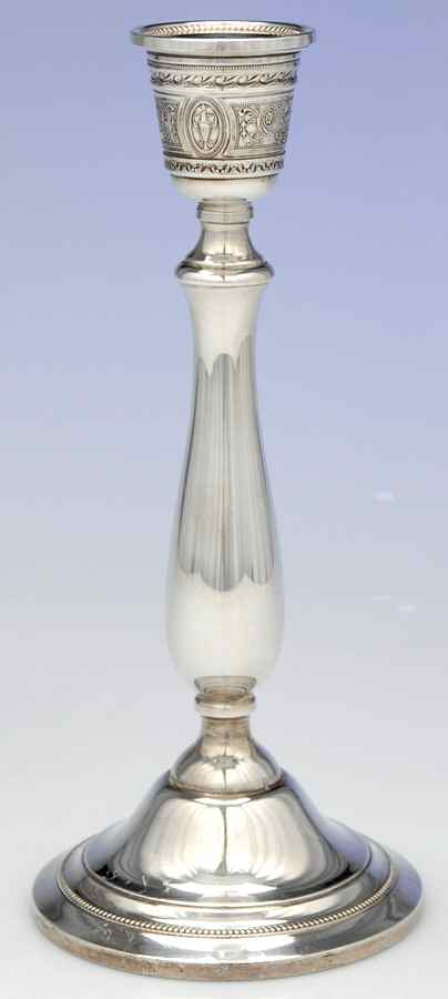Wedgwood (Sterling, Hollowware, Beaded Base) 10" Weighted Candlestick by International Silver-1