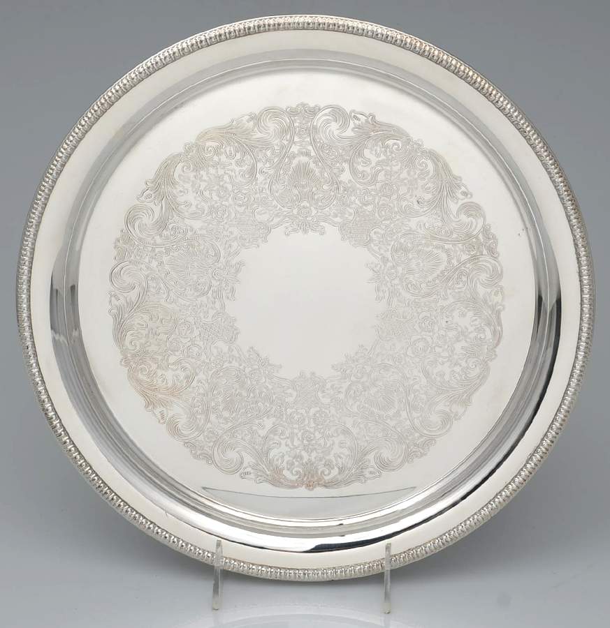 4362 (Silverplate, Hollowware) 12" Round Tray by International Silver-1