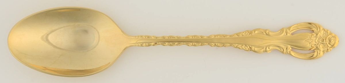 INS547 (Gold Electroplate) Place/Oval Soup Spoon by International Silver-1