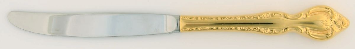 INS547 (Gold Electroplate) Modern Hollow Knife by International Silver-1