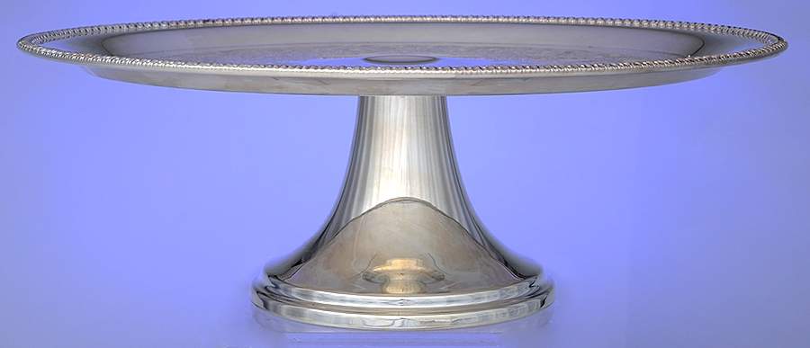 4335 (Silverplate, Hollowware) 12" Diameter Pedestal Cake Stand by International Silver-1